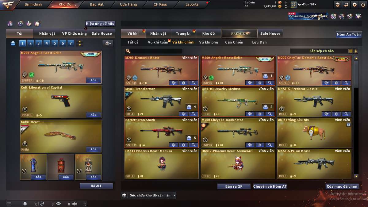 shop acc cf uy tin gia re